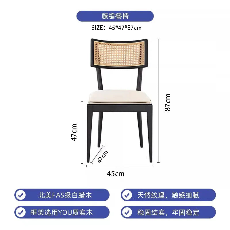 Wooden dining chair for hotels, homes, and villas; safe and durable.