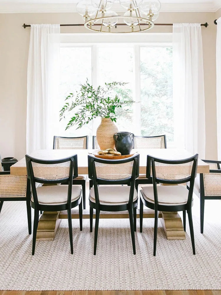Wooden dining chair for hotels, homes, and villas; safe and durable.