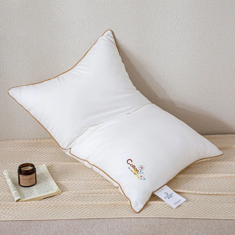 Goodnight High Quality One Piece Soft Bed Neck Pillows Hotel Supplies Skin Friendly Cotton Pillow for Sale