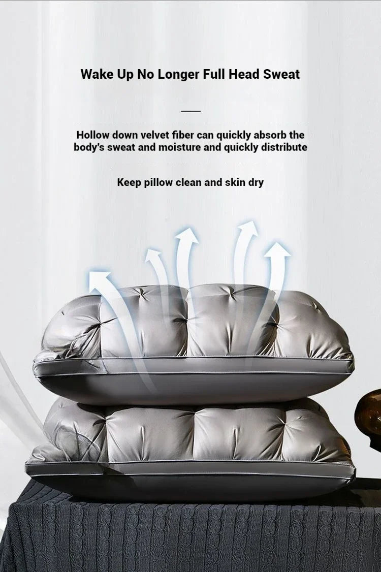 Comfortable Pillows for Sleeping 5-star Hotel Pillow Three-dimensional Soft Bilateral Washed Solid Color Pillow Sleeping Pillows