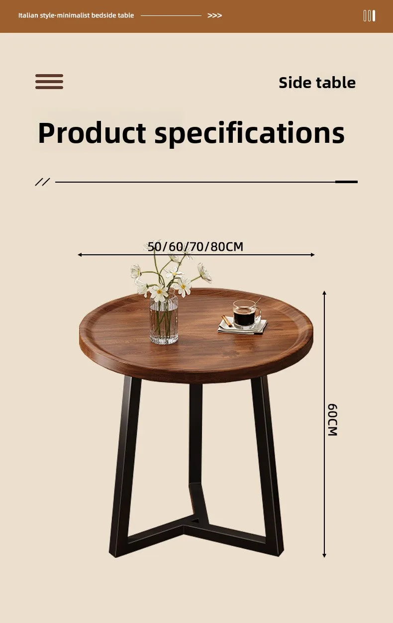 Circular coffee table, sofa side table for small living room and household use, balcony small table, tea table ，coffee table