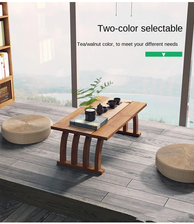 Nanzhu bay window small tea table tatami Japanese low table tea table small table bedroom folding kang table household use