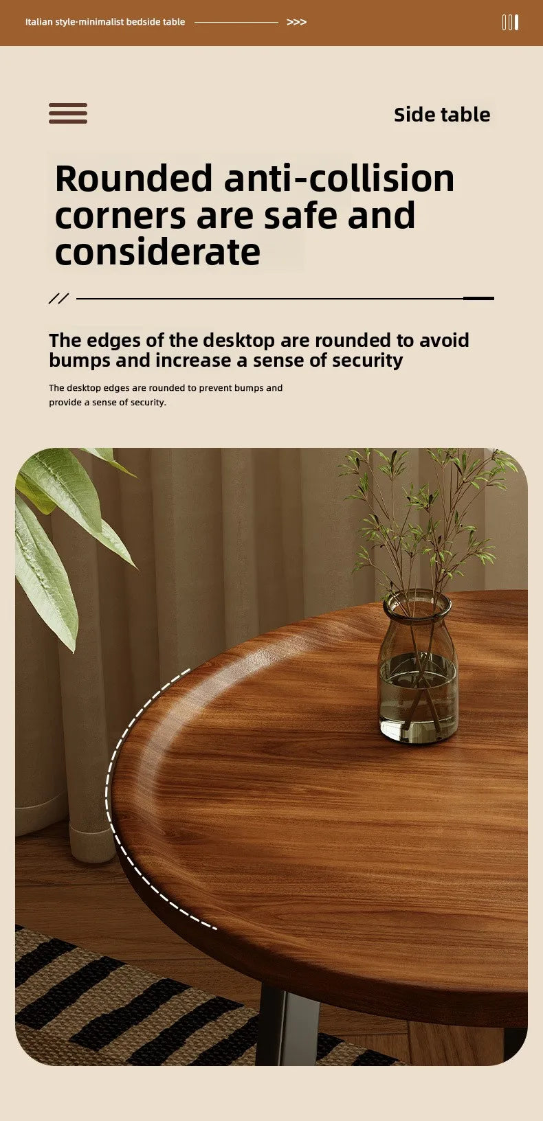 Circular coffee table, sofa side table for small living room and household use, balcony small table, tea table ，coffee table