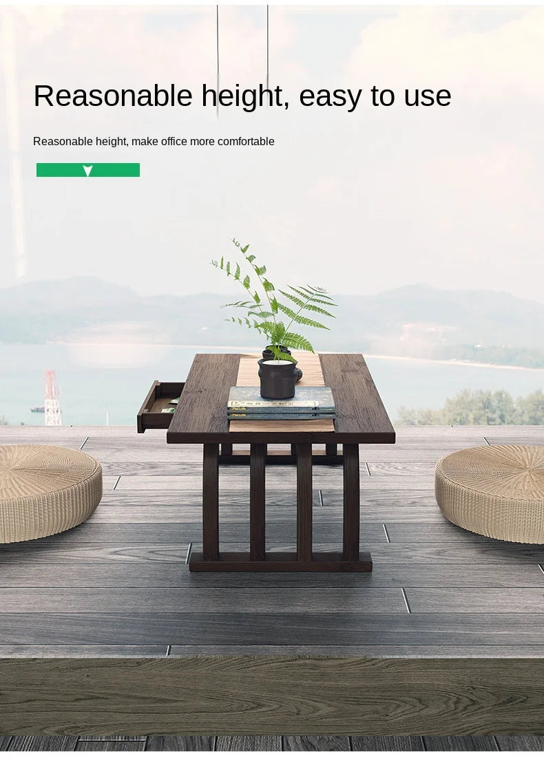 Nanzhu bay window small tea table tatami Japanese low table tea table small table bedroom folding kang table household use