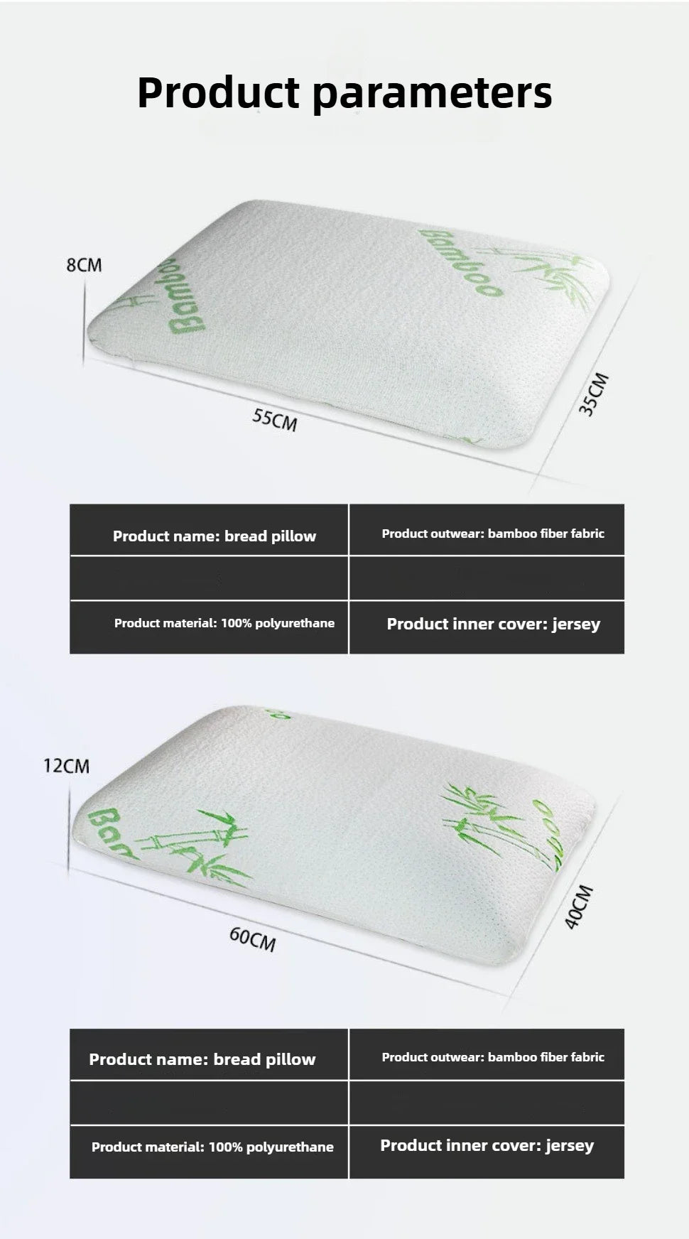 Slow Rebound Bamboo Fiber Bread Memory Pillow Protecting The Cervical Spine Soft Neck Pillows for Sleeping Pillows for Bedroom