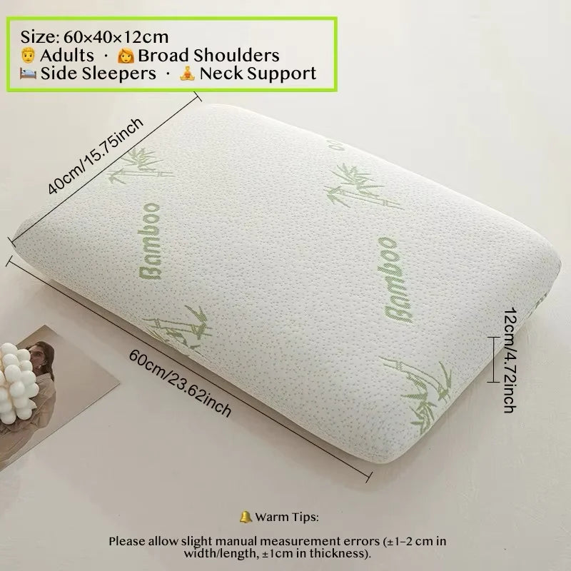 Slow Rebound Bamboo Fiber Bread Memory Pillow Protecting The Cervical Spine Soft Neck Pillows for Sleeping Pillows for Bedroom