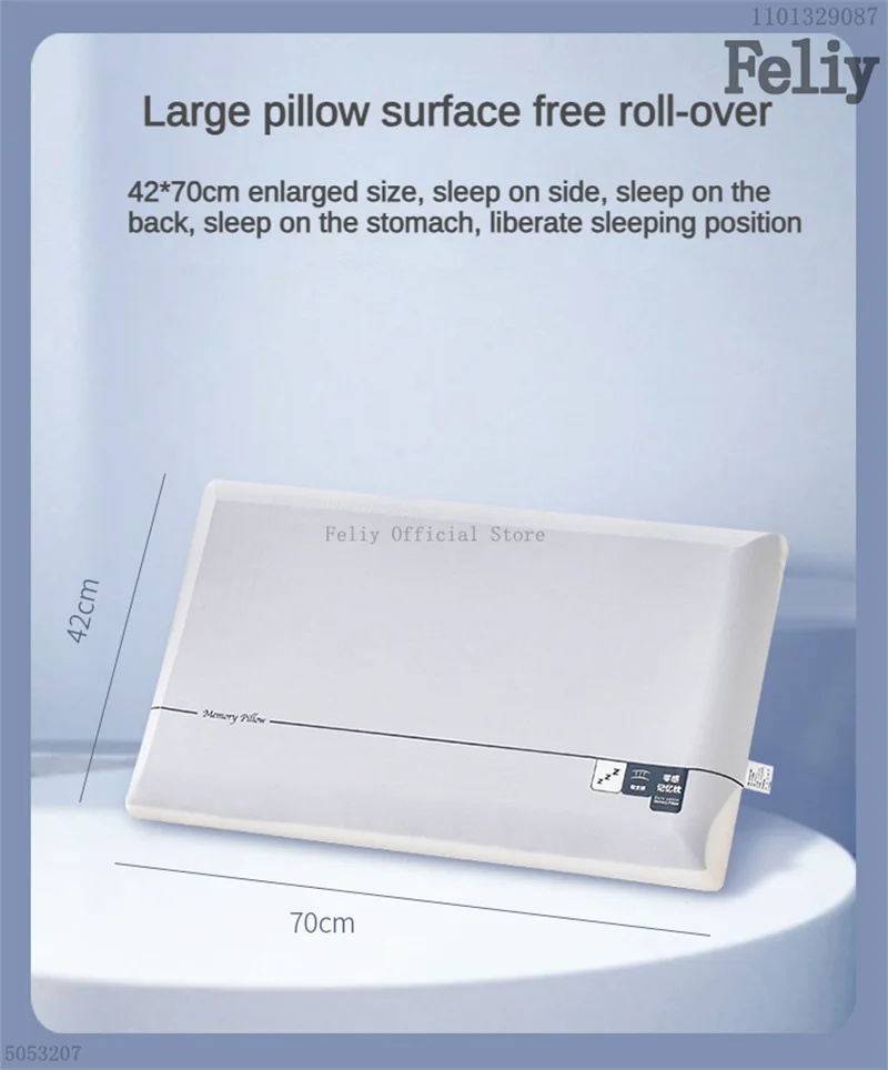 Memory Foam Sleeping Pillow Slow Rebound Low Flat Pillows Pain Release Thin Pillow Health Care Cushion Bedding Sleep Cushion
