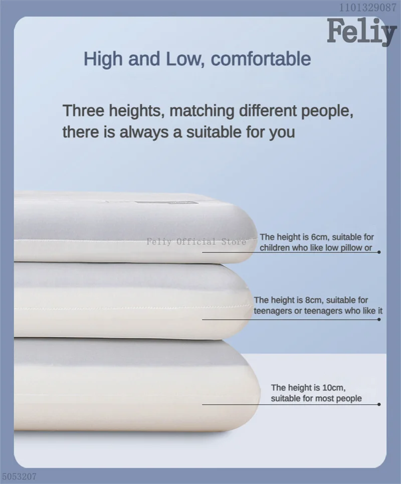 Memory Foam Sleeping Pillow Slow Rebound Low Flat Pillows Pain Release Thin Pillow Health Care Cushion Bedding Sleep Cushion
