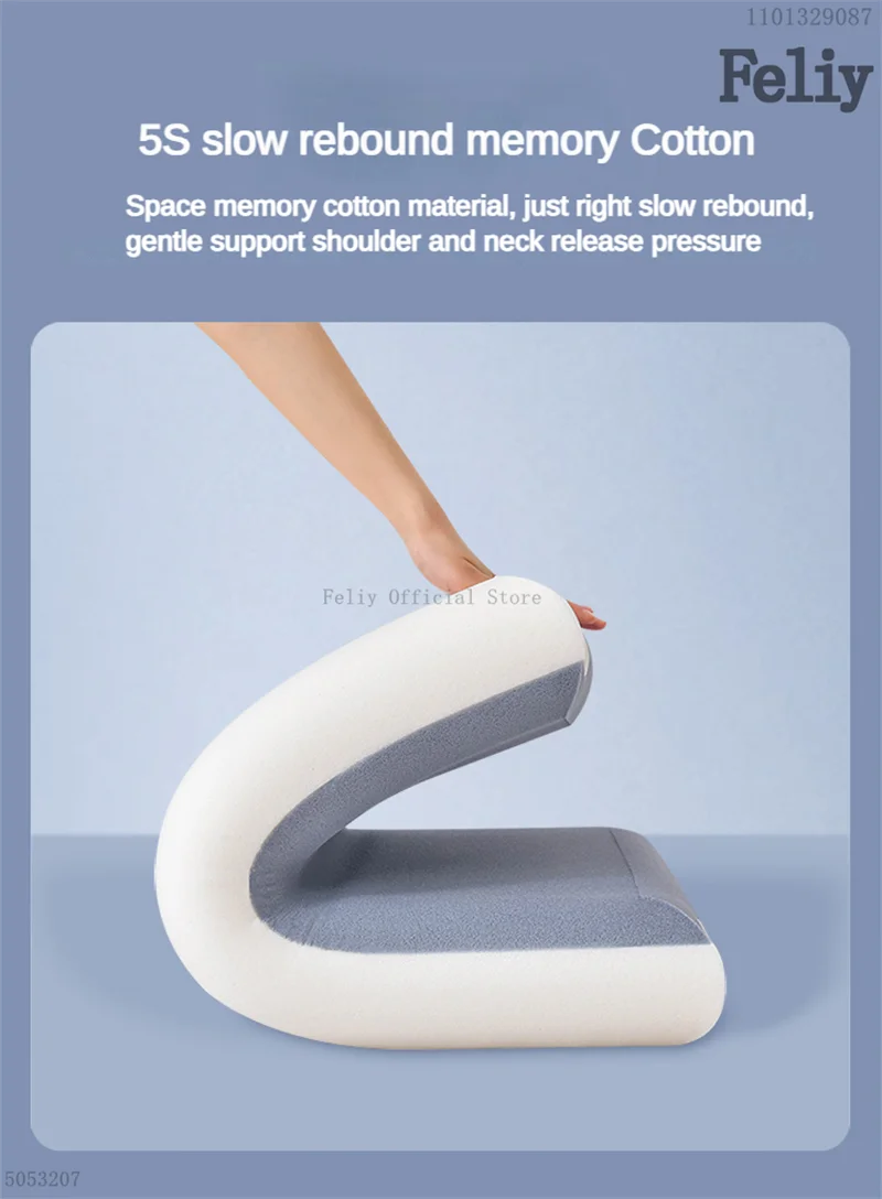 Memory Foam Sleeping Pillow Slow Rebound Low Flat Pillows Pain Release Thin Pillow Health Care Cushion Bedding Sleep Cushion