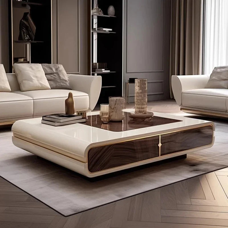 Nordic Luxury Coffee Tables Advanced Modern Simple Living Room Coffee Tables Villa Hotel Home Furniture Stolik Kawowy FYCT