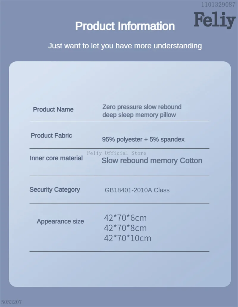 Memory Foam Sleeping Pillow Slow Rebound Low Flat Pillows Pain Release Thin Pillow Health Care Cushion Bedding Sleep Cushion