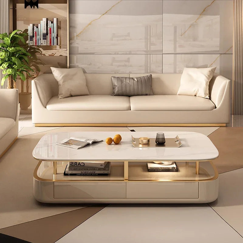 Nordic Luxury Coffee Tables Advanced Modern Simple Living Room Coffee Tables Villa Hotel Home Furniture Stolik Kawowy FYCT