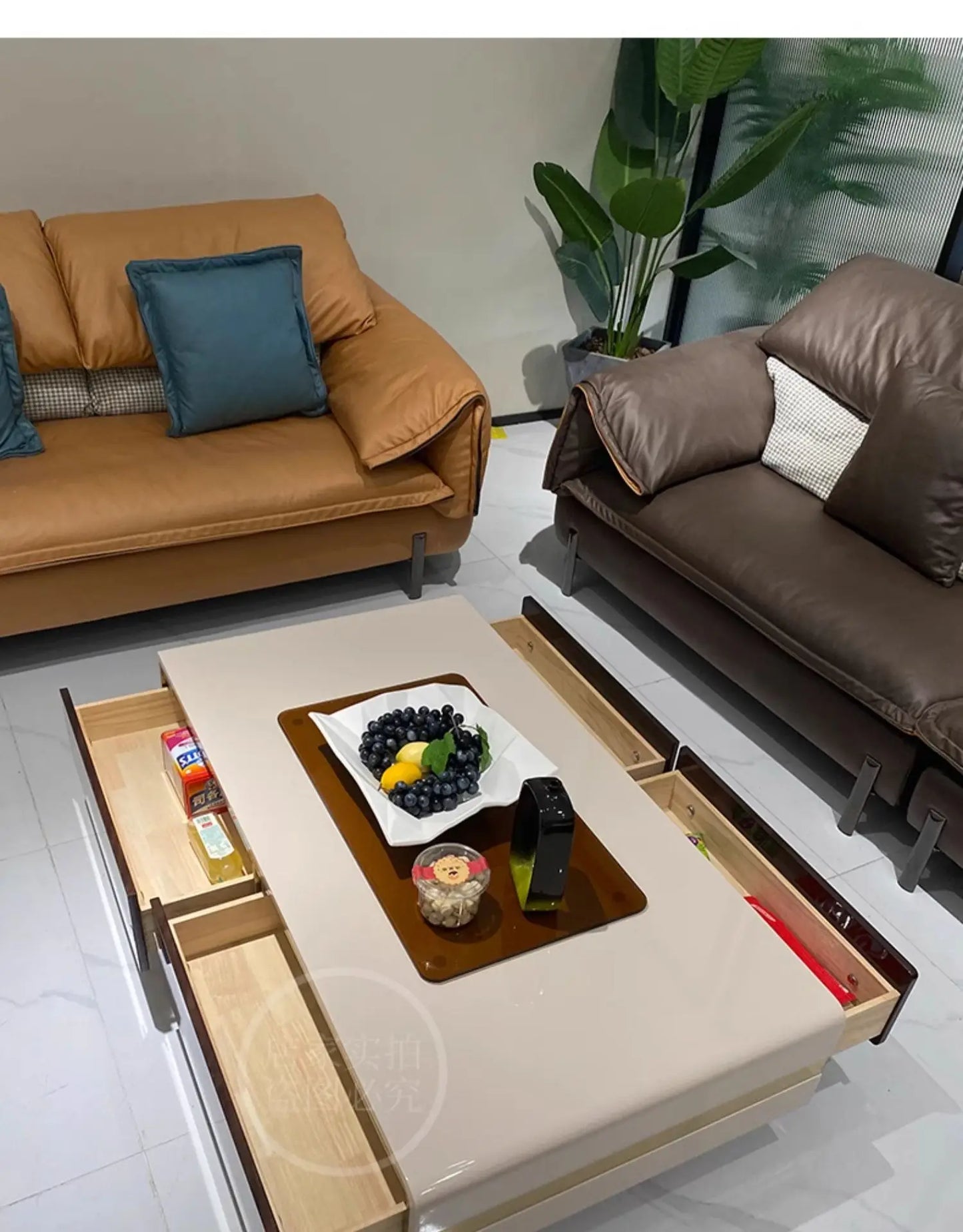 Nordic Luxury Coffee Tables Advanced Modern Simple Living Room Coffee Tables Villa Hotel Home Furniture Stolik Kawowy FYCT