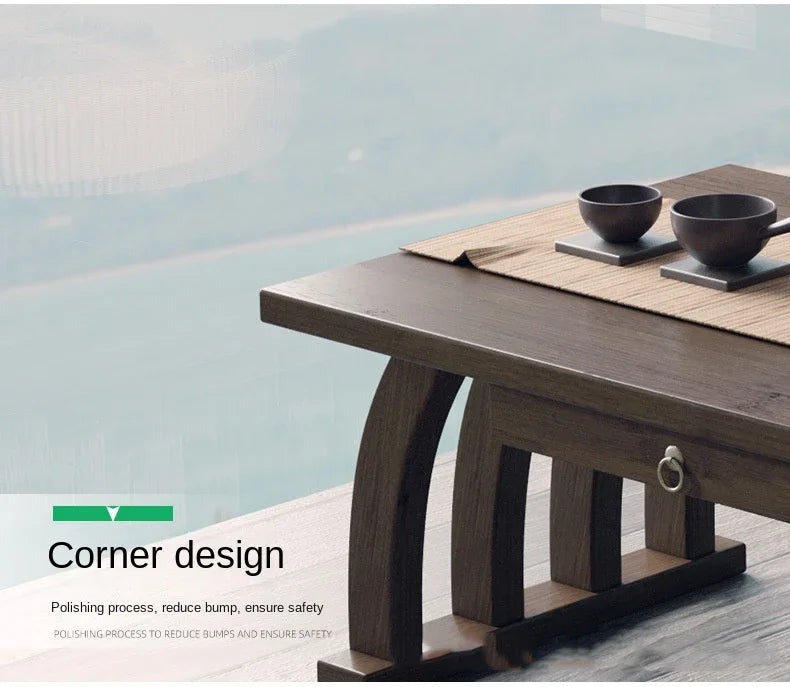 Nanzhu bay window small tea table tatami Japanese low table tea table small table bedroom folding kang table household use