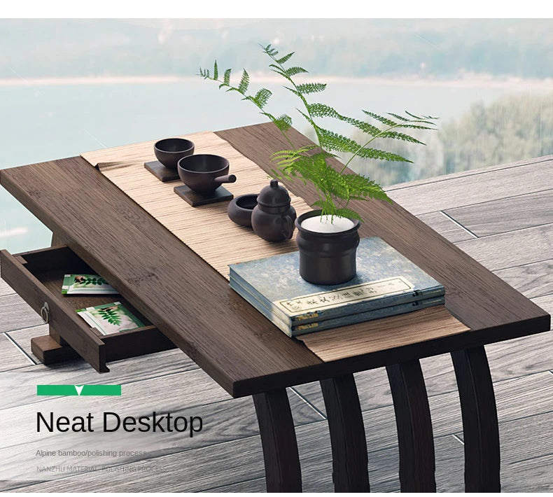 Nanzhu bay window small tea table tatami Japanese low table tea table small table bedroom folding kang table household use