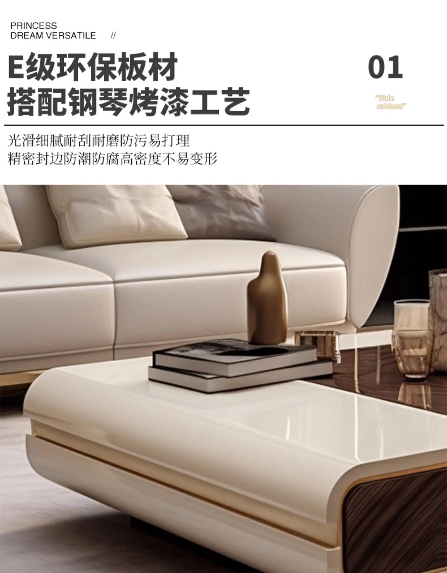 Nordic Luxury Coffee Tables Advanced Modern Simple Living Room Coffee Tables Villa Hotel Home Furniture Stolik Kawowy FYCT