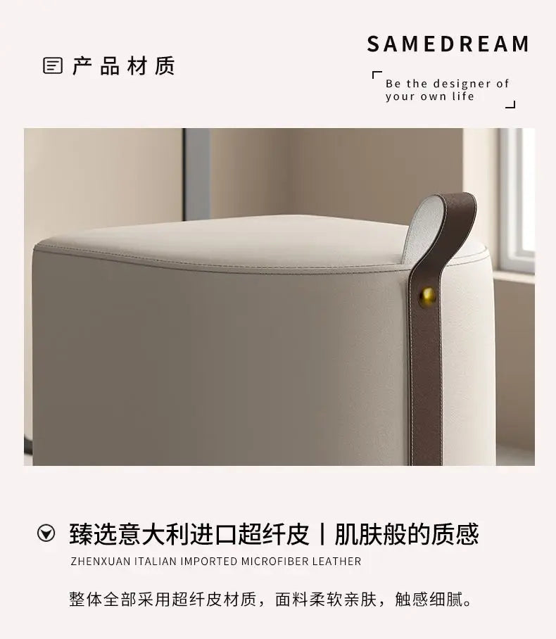 Makeup Stool Dresser Chair Women's Bedroom Makeup Chair Light Luxury Dressing Stool High-grade Nordic Small Square Stool