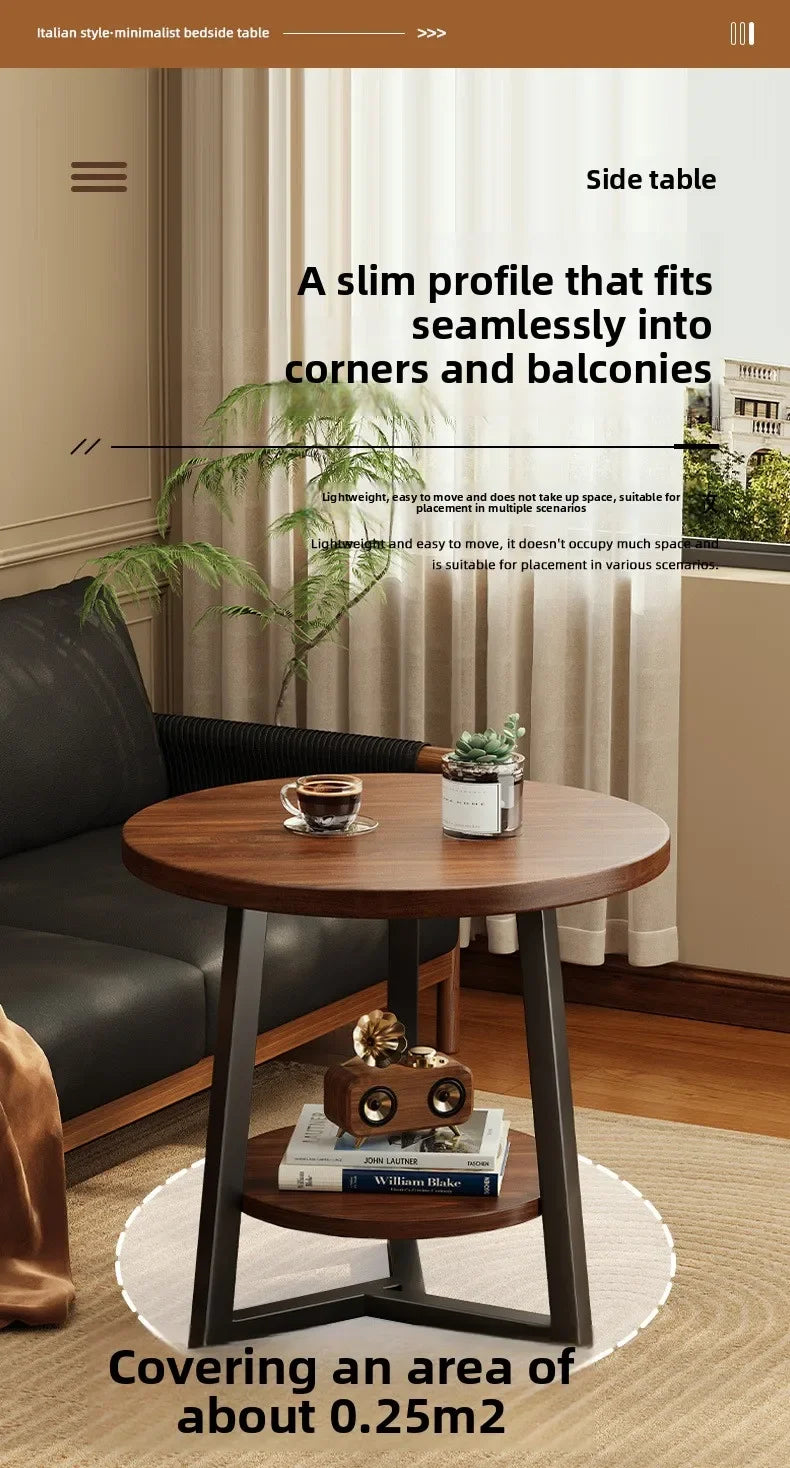 Circular coffee table, sofa side table for small living room and household use, balcony small table, tea table ，coffee table