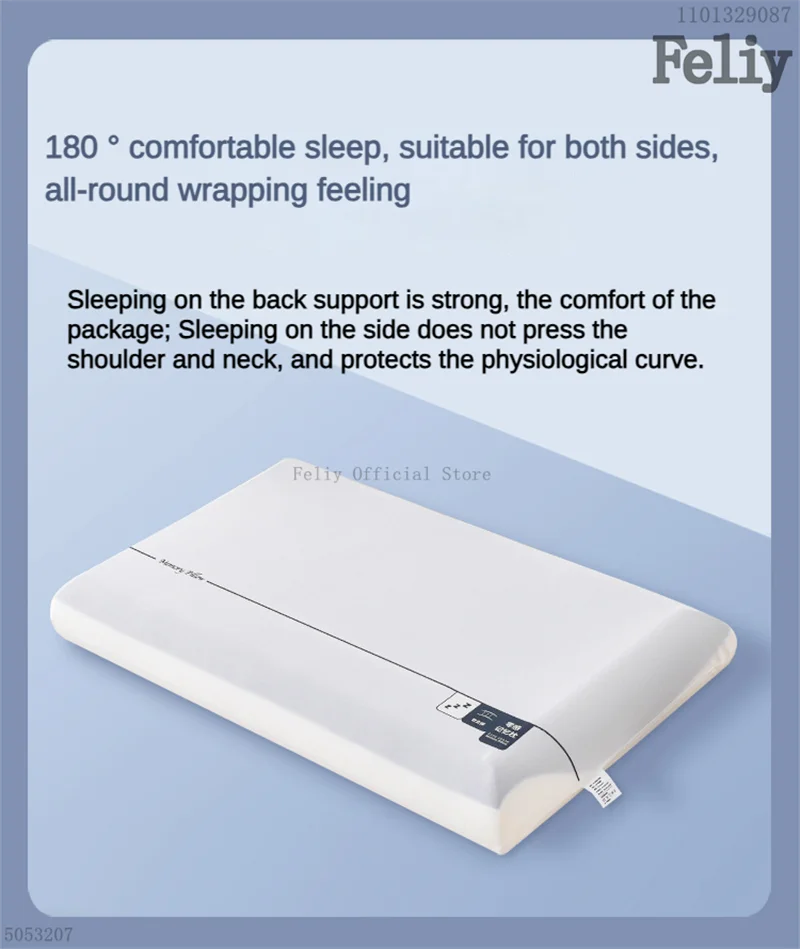 Memory Foam Sleeping Pillow Slow Rebound Low Flat Pillows Pain Release Thin Pillow Health Care Cushion Bedding Sleep Cushion