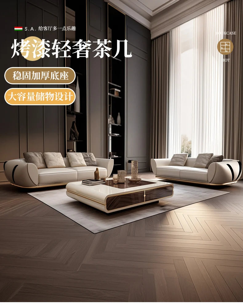 Nordic Luxury Coffee Tables Advanced Modern Simple Living Room Coffee Tables Villa Hotel Home Furniture Stolik Kawowy FYCT