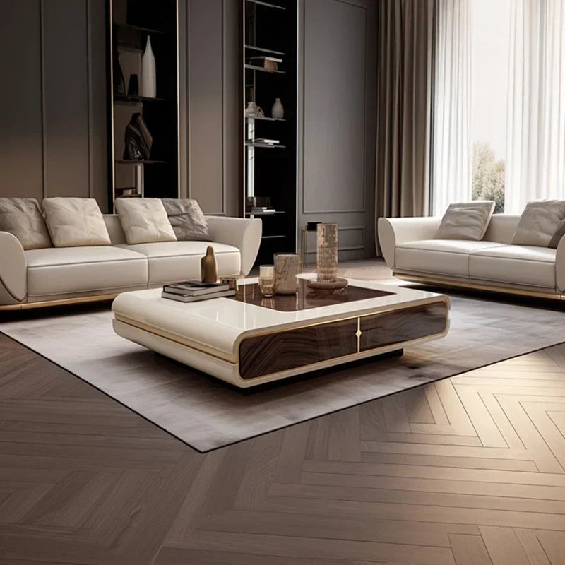 Nordic Luxury Coffee Tables Advanced Modern Simple Living Room Coffee Tables Villa Hotel Home Furniture Stolik Kawowy FYCT