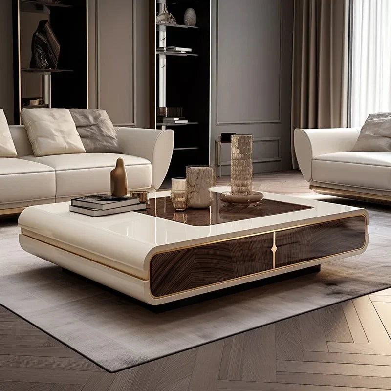 Nordic Luxury Coffee Tables Advanced Modern Simple Living Room Coffee Tables Villa Hotel Home Furniture Stolik Kawowy FYCT