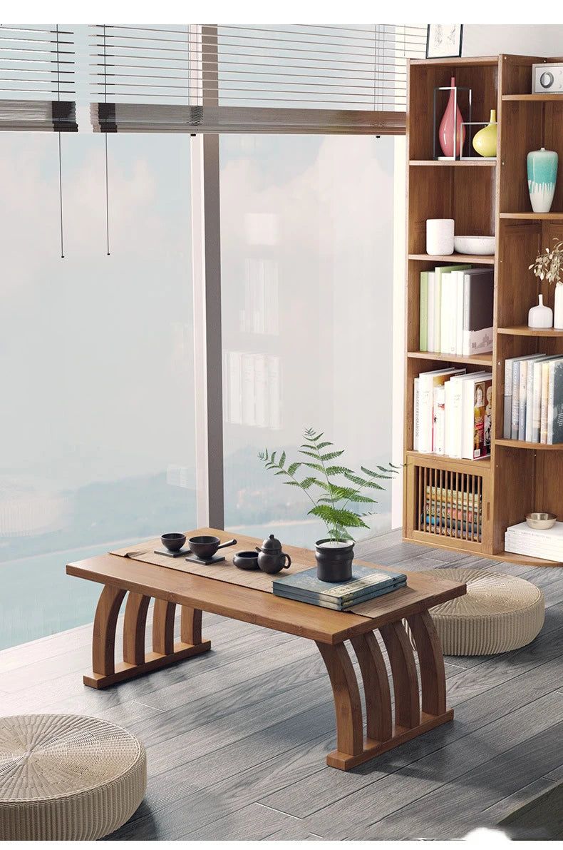 Nanzhu bay window small tea table tatami Japanese low table tea table small table bedroom folding kang table household use