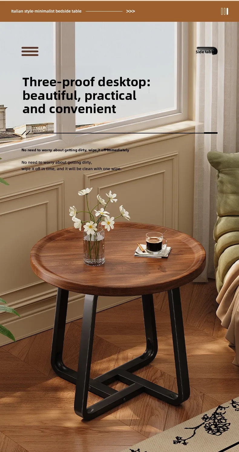 Circular coffee table, sofa side table for small living room and household use, balcony small table, tea table ，coffee table