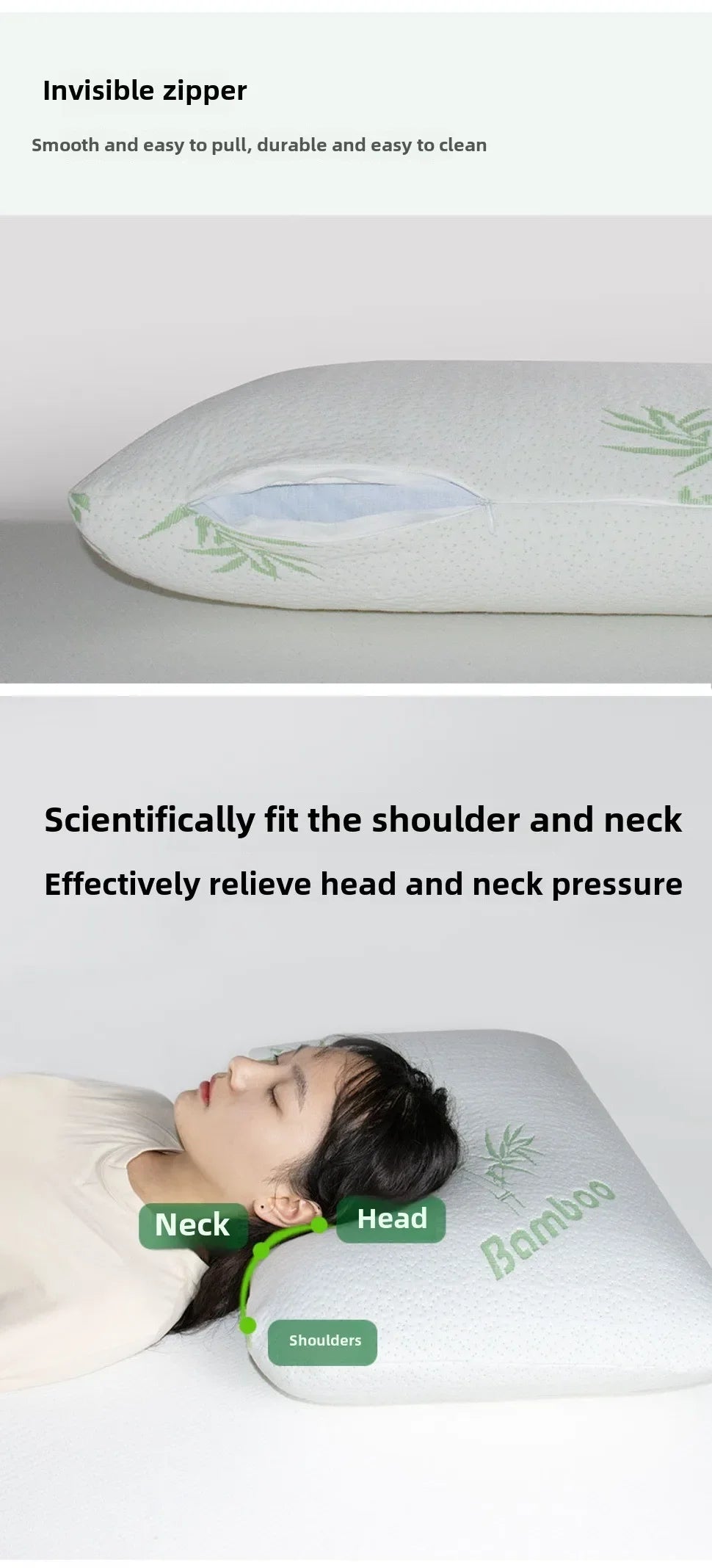 Slow Rebound Bamboo Fiber Bread Memory Pillow Protecting The Cervical Spine Soft Neck Pillows for Sleeping Pillows for Bedroom