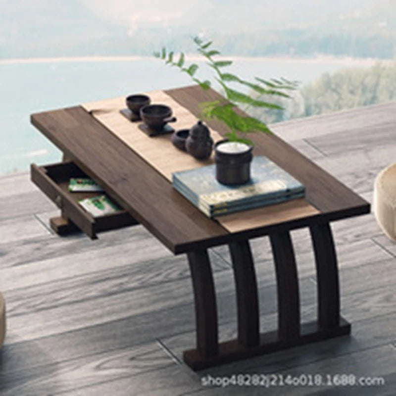 Nanzhu bay window small tea table tatami Japanese low table tea table small table bedroom folding kang table household use
