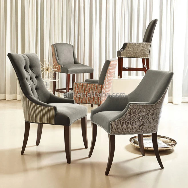 Factory Custom Made Modern Design Full Fabric Wooden Hotel Lobby Sofa Set for Apartment Villa Living Room