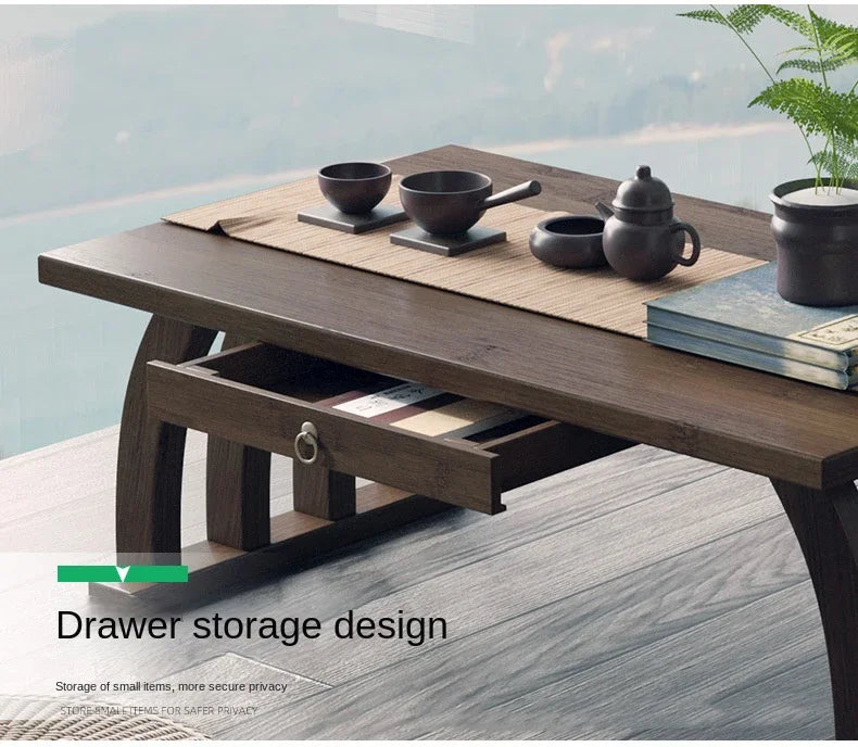 Nanzhu bay window small tea table tatami Japanese low table tea table small table bedroom folding kang table household use