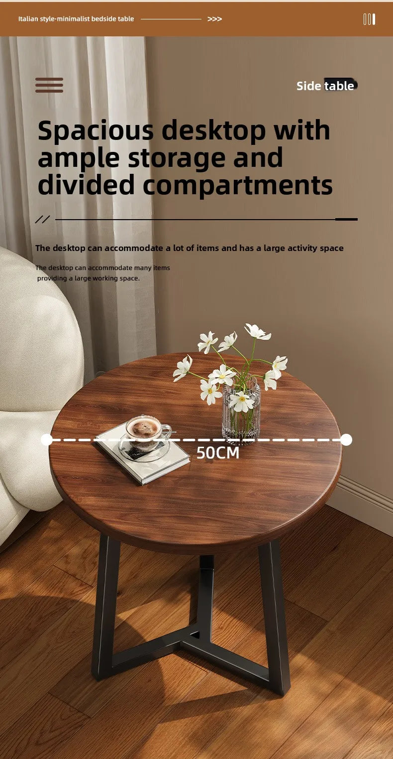 Circular coffee table, sofa side table for small living room and household use, balcony small table, tea table ，coffee table