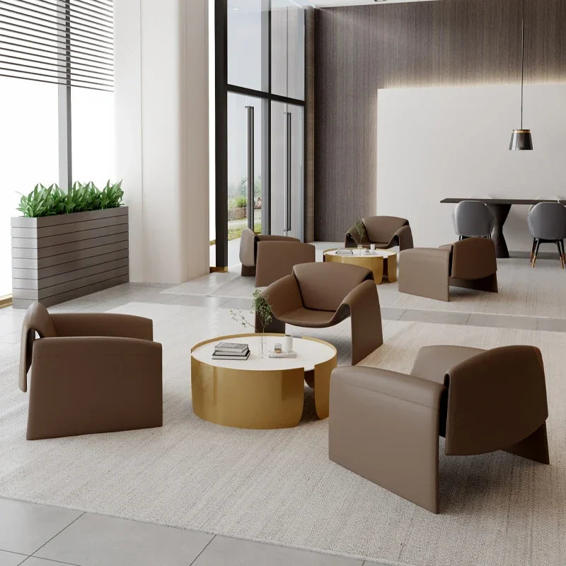 Office sofa, business hotel lobby rest area, reception sofa, coffee table combination, beauty salon sofa creativity