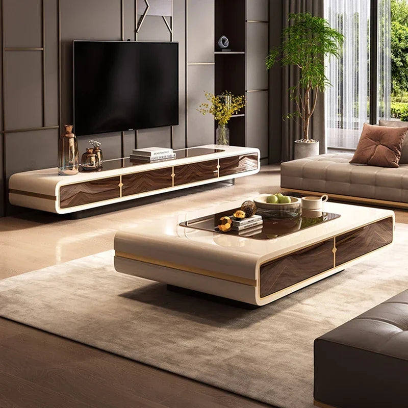 Nordic Luxury Coffee Tables Advanced Modern Simple Living Room Coffee Tables Villa Hotel Home Furniture Stolik Kawowy FYCT