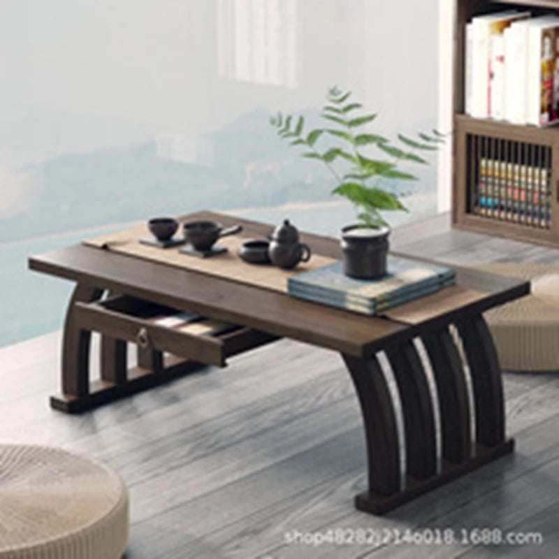 Nanzhu bay window small tea table tatami Japanese low table tea table small table bedroom folding kang table household use