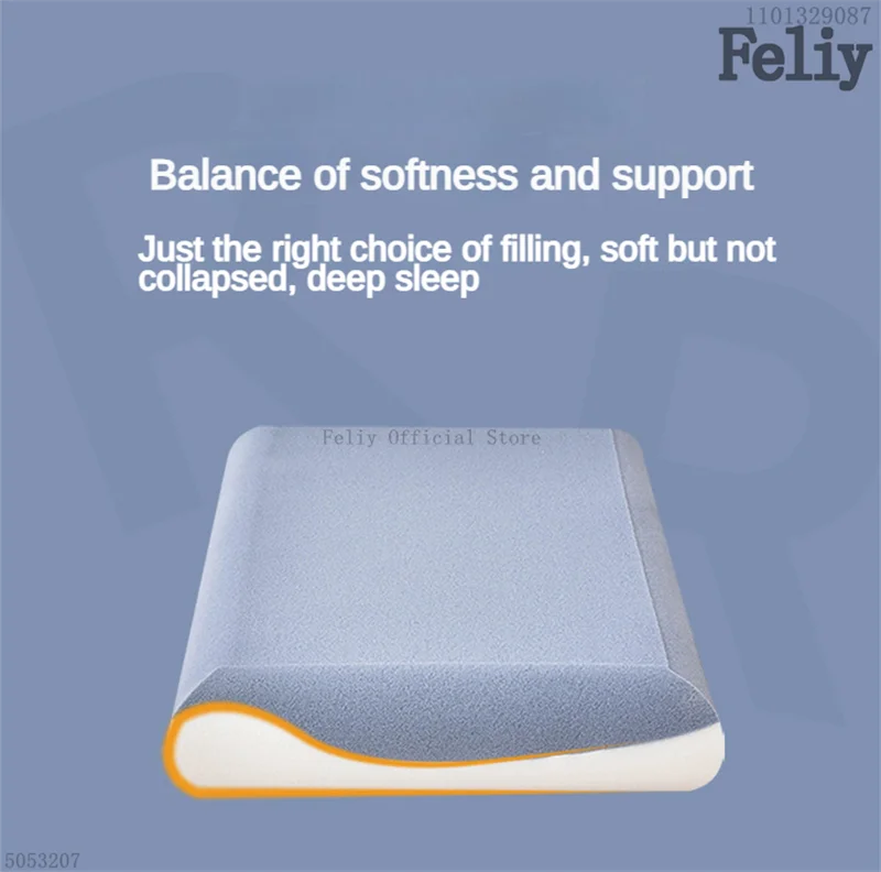 Memory Foam Sleeping Pillow Slow Rebound Low Flat Pillows Pain Release Thin Pillow Health Care Cushion Bedding Sleep Cushion