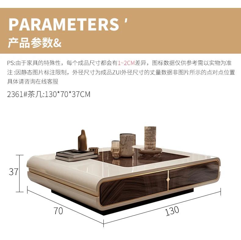 Nordic Luxury Coffee Tables Advanced Modern Simple Living Room Coffee Tables Villa Hotel Home Furniture Stolik Kawowy FYCT