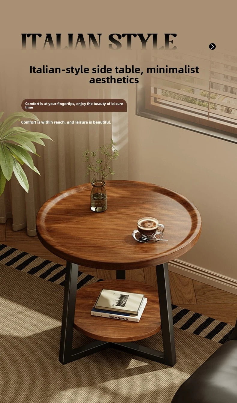 Circular coffee table, sofa side table for small living room and household use, balcony small table, tea table ，coffee table