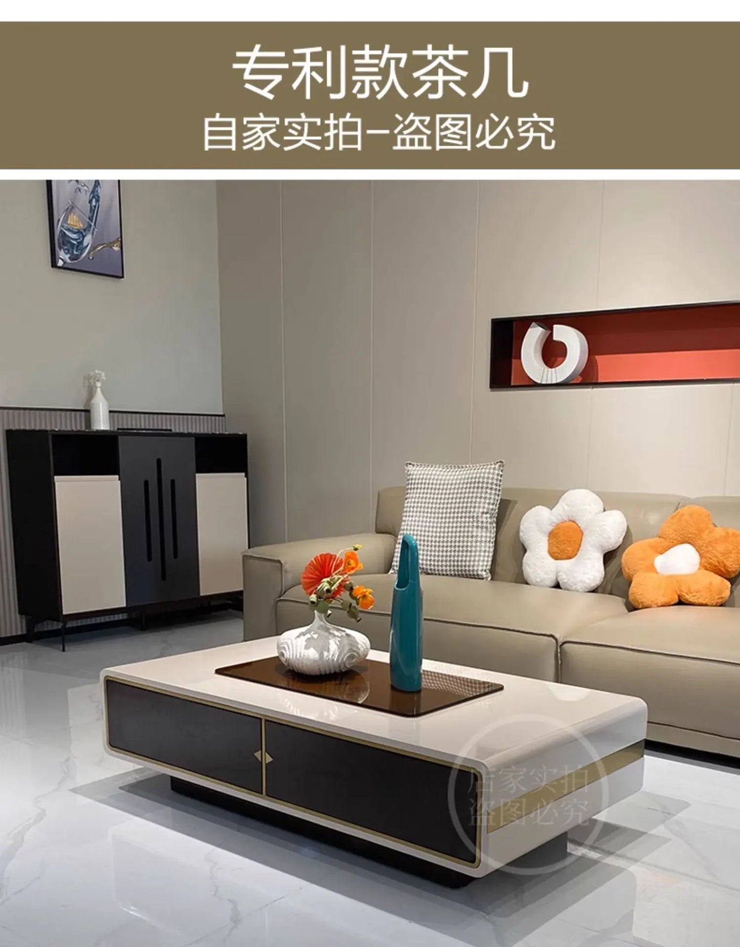 Nordic Luxury Coffee Tables Advanced Modern Simple Living Room Coffee Tables Villa Hotel Home Furniture Stolik Kawowy FYCT