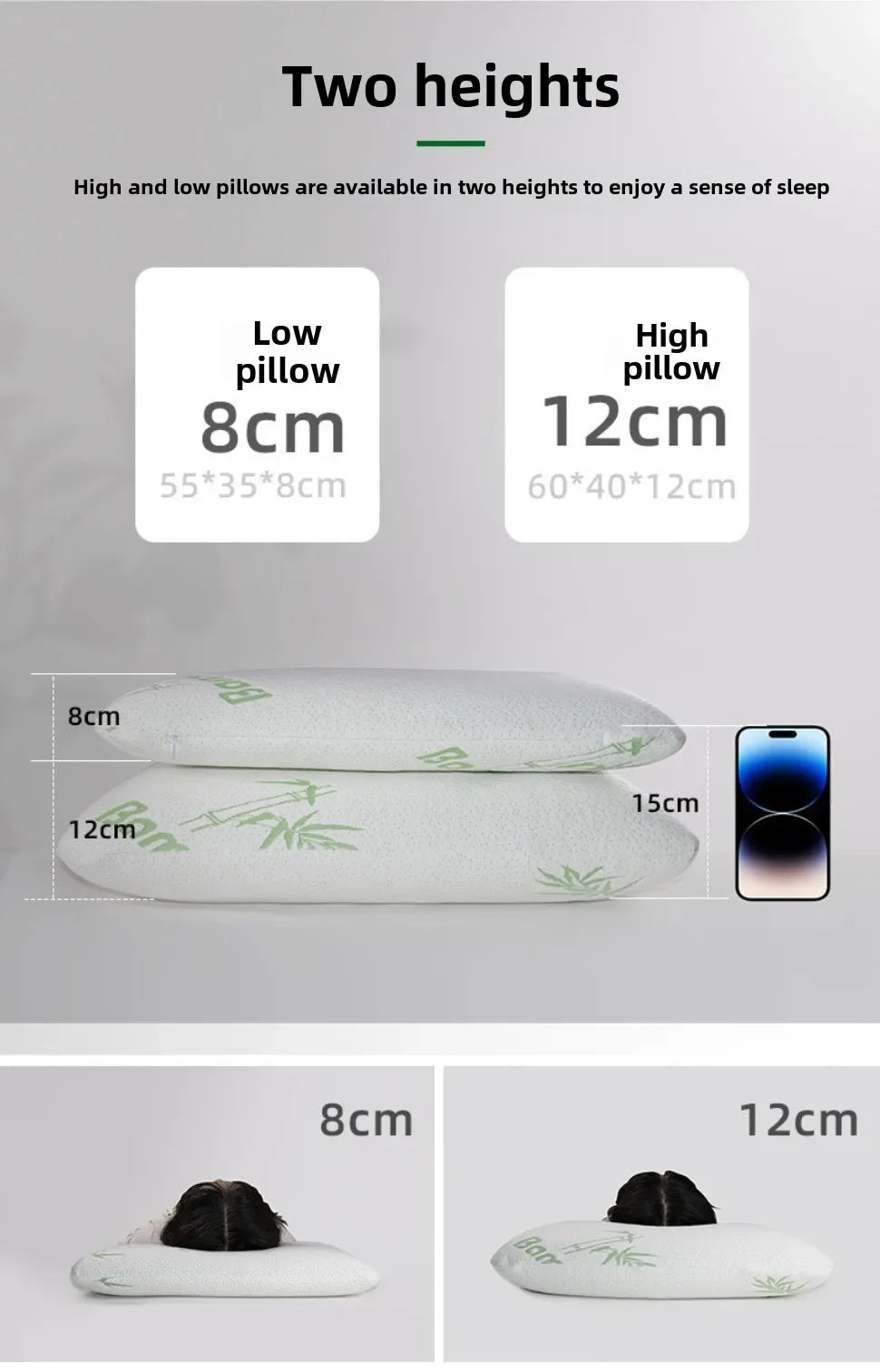 Slow Rebound Bamboo Fiber Bread Memory Pillow Protecting The Cervical Spine Soft Neck Pillows for Sleeping Pillows for Bedroom