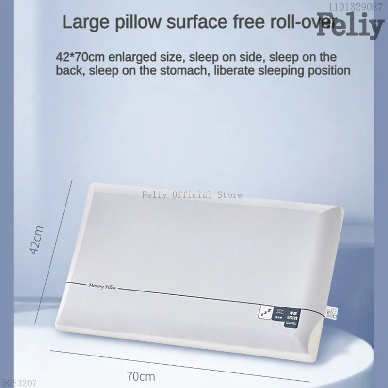 Memory Foam Sleeping Pillow Slow Rebound Low Flat Pillows Pain Release Thin Pillow Health Care Cushion Bedding Sleep Cushion