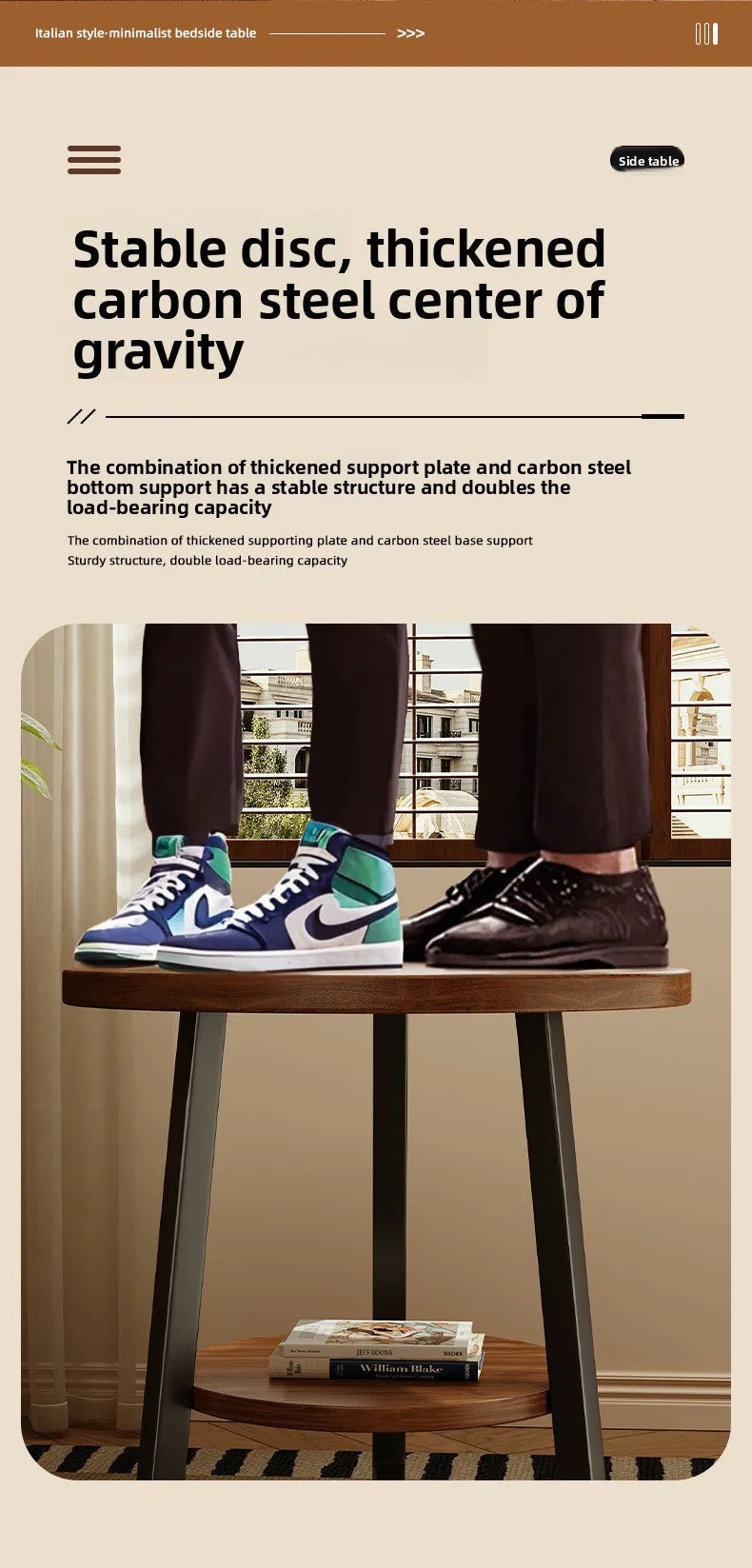 Circular coffee table, sofa side table for small living room and household use, balcony small table, tea table ，coffee table