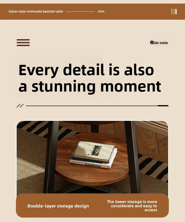 Circular coffee table, sofa side table for small living room and household use, balcony small table, tea table ，coffee table