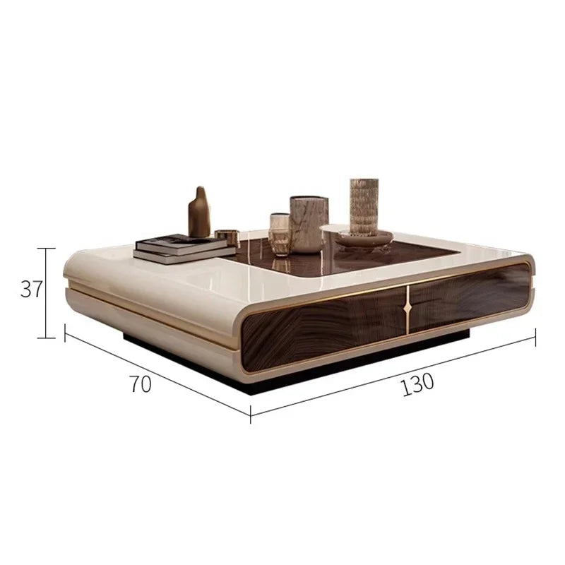 Nordic Luxury Coffee Tables Advanced Modern Simple Living Room Coffee Tables Villa Hotel Home Furniture Stolik Kawowy FYCT