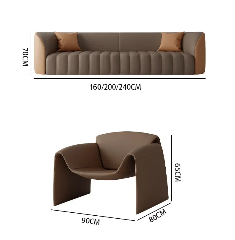 Office sofa, business hotel lobby rest area, reception sofa, coffee table combination, beauty salon sofa creativity
