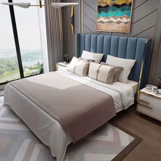 Custom modern wooden bedroom set with high-quality king bed for home & hotel.